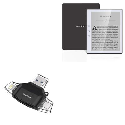 BoxWave Smart Gadget Compatible with Veidoo eReader (5 in) - AllReader SD Card Reader, microSD Card Reader SD Compact USB - Jet Black