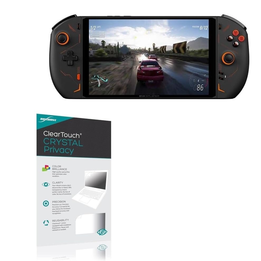 BoxWave Screen Protector Compatible with OneXPlayer 2 Pro (8.4 in) - ClearTouch Crystal Privacy (2-Pack), Privacy Screen Protector Flexible Film Clear