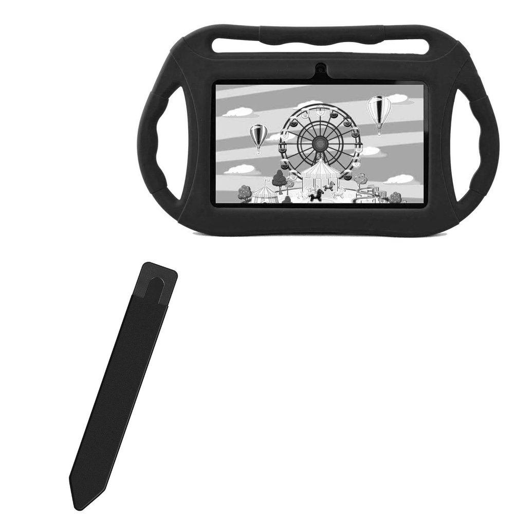 BoxWave Stylus Pouch Compatible with Veidoo Kids Tablet (7 in) - Stylus PortaPouch, Pen Stylii Holder Carrier Portable Self-Adhesive - Jet Black