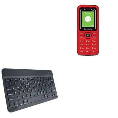 BoxWave Keyboard Compatible with Cherry Mobile C17i - SlimKeys Bluetooth Keyboard, Portable Thin with Chiclet-Style Keys - Jet Black