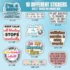 10pcs Nurse Sticker Sheet, Cute Vinyl Decals for Nurses, Nursing Students, Healthcare Workers, Appreciation Gifts, Waterproof, UV-Resistant, for Laptop, Water Bottle, Notebook, Mirror (Design 1) view 2