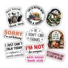 10pcs Anti Social Sticker Sheet, Funny Introvert Vinyl Decals, Sarcastic Social Anxiety Aesthetic, Anti People Mood Stickers, Waterproof, UV-Resistant, for Water Bottle, Scrapbook, Laptop, Car, Truck view 1