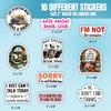 10pcs Anti Social Sticker Sheet, Funny Introvert Vinyl Decals, Sarcastic Social Anxiety Aesthetic, Anti People Mood Stickers, Waterproof, UV-Resistant, for Water Bottle, Scrapbook, Laptop, Car, Truck view 2