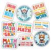 10pcs Math Sticker Sheet, Funny School Lover Vinyl Decals for Math Teachers, Students, Stem Classroom Gifts, Waterproof, UV-Resistant, for Laptop, Water Bottle, Calculator, Journal, Notebook view 1