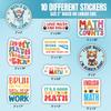 10pcs Math Sticker Sheet, Funny School Lover Vinyl Decals for Math Teachers, Students, Stem Classroom Gifts, Waterproof, UV-Resistant, for Laptop, Water Bottle, Calculator, Journal, Notebook view 2