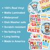 10pcs Math Sticker Sheet, Funny School Lover Vinyl Decals for Math Teachers, Students, Stem Classroom Gifts, Waterproof, UV-Resistant, for Laptop, Water Bottle, Calculator, Journal, Notebook view 3