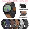 GUMMMY 22 26mm Watch Strap For Garmin Fenix 6 6X Pro 7 7X 5X 5 Plus 945 3 3HR Leather Silicone Band Smartwatch Wristbands Belt (Color : B, Size : 26mm Fenix 3 3HR) view 2