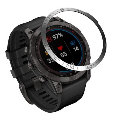 Wtukmo Metal Case Frame for Garmin Fenix7 7X 7 Smartwatch Bezel Steel Tachymeter Case Ring Adhesive Cover Anti Scratch Protection Ring (Color : C, Size : for Fenix 7)