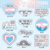 10pcs Transgender Pride Sticker Sheet, Affirming and Inclusive Vinyl Decals with Trans Flag Colors and LGBTQ+, Waterproof, UV-Resistant, for Laptop, Water Bottle, Journal, Binder, Mirror (Design 1) view 2