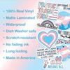 10pcs Transgender Pride Sticker Sheet, Affirming and Inclusive Vinyl Decals with Trans Flag Colors and LGBTQ+, Waterproof, UV-Resistant, for Laptop, Water Bottle, Journal, Binder, Mirror (Design 1) view 3