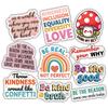 (10pcs) Kindness Stickers Motivational Inspirational Positive Affirmation Stickers Funny Gifts Multiple Different Design, Waterproof, UV- Resistant, Suitable for Tumbler, Laptop, Car, Truck view 1