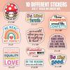 (10pcs) Kindness Stickers Motivational Inspirational Positive Affirmation Stickers Funny Gifts Multiple Different Design, Waterproof, UV- Resistant, Suitable for Tumbler, Laptop, Car, Truck view 2