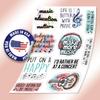 10pcs Music Lover Sticker Sheet, Aesthetic Fun Vinyl Decals Gifts for Musicians, Bands, Songwriters, Waterproof, UV-Resistant, for Music Fans, for Laptop, Water Bottle, Guitar Case, Notebook, Mirror view 3