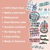 10pcs Music Lover Sticker Sheet, Aesthetic Fun Vinyl Decals Gifts for Musicians, Bands, Songwriters, Waterproof, UV-Resistant, for Music Fans, for Laptop, Water Bottle, Guitar Case, Notebook, Mirror view 4