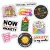 10pcs Anxiety Sticker Sheet, Uplifting and Cute Vinyl Decals for Mental Health Support, Self-Care, Emotional Wellness, Waterproof, UV-Resistant, for Laptop, Water Bottle, Journal, Mirror, Notebook view 1