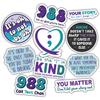 10pcs Suicide Prevention Sticker Sheet, Supportive Hopeful Vinyl Decals with Mental Health Awareness, Waterproof, UV-Resistant, for Laptop, Water Bottle, Journal, Mirror, Notebook, Office Decor view 1