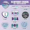 10pcs Suicide Prevention Sticker Sheet, Supportive Hopeful Vinyl Decals with Mental Health Awareness, Waterproof, UV-Resistant, for Laptop, Water Bottle, Journal, Mirror, Notebook, Office Decor view 2