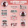 10pcs Firefighter Sticker Sheet, Brave Patriotic Vinyl Decals for Firefighters, EMTs, First Responders, Rescue Heroes Gifts, Waterproof, UV-Resistant, for Helmet, Water Bottle, Laptop, Toolbox view 2