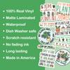 10pcs Plant Stickers Sheet Funny Garden Botanical Pot Gardener Plant Lover Funny Gifts Multiple Different Design, Waterproof, UV- Resistant, Suitable for Water Botle, Window, Laptop, Car (Design 1) view 3