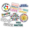 10pcs Equality Sticker Sheet, Coexist, Inclusive and Empowering Vinyl Decals for Human Rights, Social Justice, Waterproof, UV-Resistant, for Laptop, Water Bottle, Journal, Mirror, Scrapbook view 1