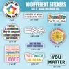 10pcs Equality Sticker Sheet, Coexist, Inclusive and Empowering Vinyl Decals for Human Rights, Social Justice, Waterproof, UV-Resistant, for Laptop, Water Bottle, Journal, Mirror, Scrapbook view 2