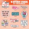 10pcs Motivational Sticker Sheet, Positive Vinyl Decals with Encouraging, Inspirational Quotes for Students, Teachers, Waterproof, UV-Resistant, for Laptop, Water Bottle, Mirror, Binder, Notebook view 2