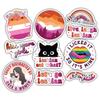 10pcs Lesbian Pride Sticker Sheet, LGBTQ+ Vinyl Decals Lesbian Flag Colors, Inclusive Gifts LGBT Queer Communities, Waterproof, UV-Resistant, for Laptop, Water Bottle, Scrapbook, Mirror view 1