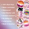 10pcs Lesbian Pride Sticker Sheet, LGBTQ+ Vinyl Decals Lesbian Flag Colors, Inclusive Gifts LGBT Queer Communities, Waterproof, UV-Resistant, for Laptop, Water Bottle, Scrapbook, Mirror view 3