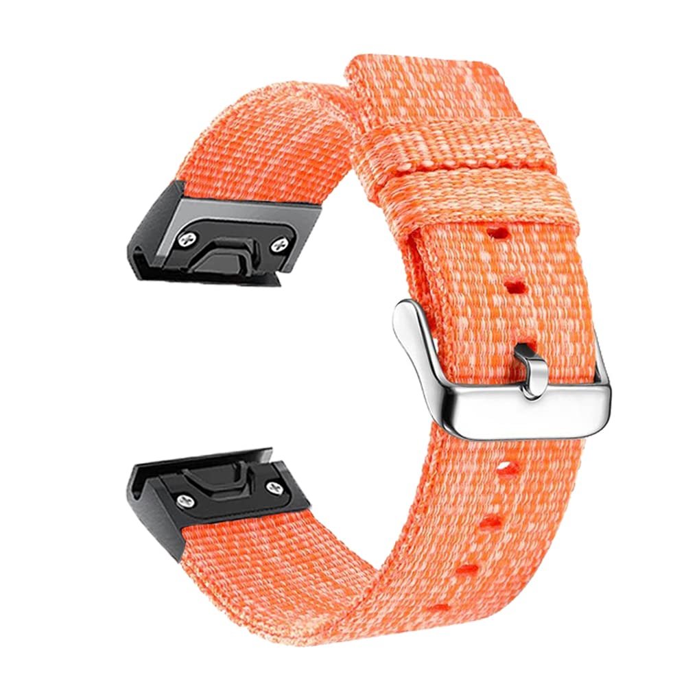 ANZOAT Nylon Quick Release Watchband For Garmin Fenix 7 7X 6X 6 Pro 5X 5 Plus 3HR 935 945 S62 D2 Smart Watch Easyfit Wristband Straps (Color : K, Size : 22mm Fenix 5 5Plus)