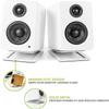 Coyktonty Desktop Speaker Stand 1 Pair,Tilted Desktop Speaker Stands for Small SpeakersDesk Audio Stand for Bookshelf, Laptop Speaker (Black Solid) view 3