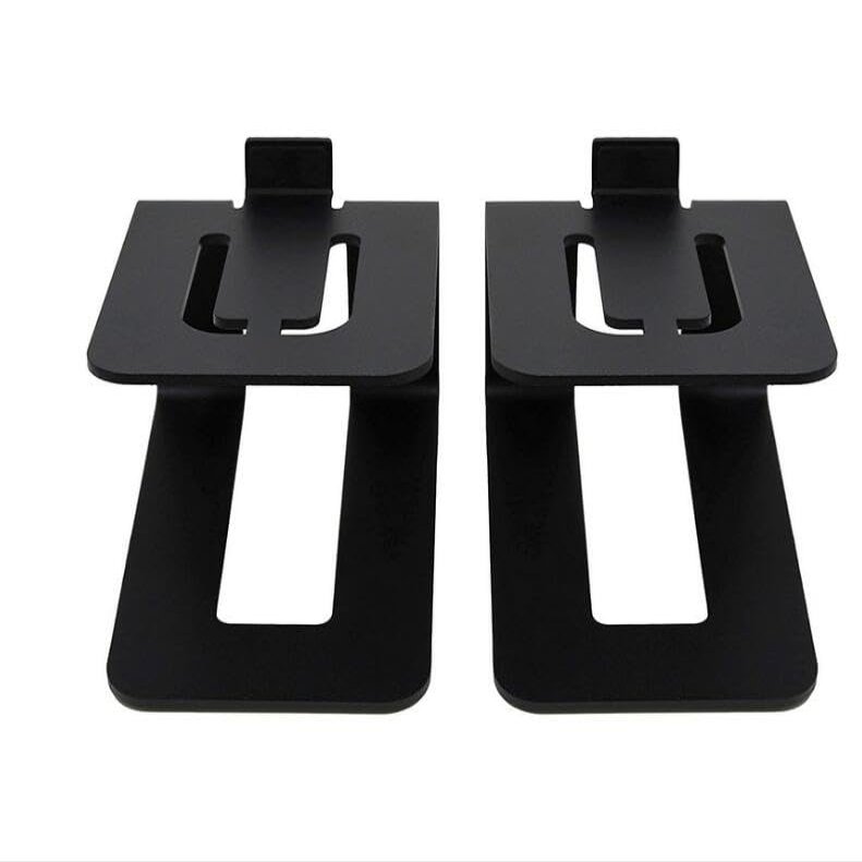 Coyktonty Desktop Speaker Stand 1 Pair,Tilted Desktop Speaker Stands for Small SpeakersDesk Audio Stand for Bookshelf, Laptop Speaker