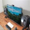 Coyktonty Desktop Speaker Stand 1 Pair,Tilted Desktop Speaker Stands for Small SpeakersDesk Audio Stand for Bookshelf, Laptop Speaker view 2