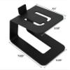 Coyktonty Desktop Speaker Stand 1 Pair,Tilted Desktop Speaker Stands for Small SpeakersDesk Audio Stand for Bookshelf, Laptop Speaker view 3