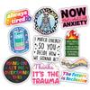10pcs Mental Health Sticker Sheet, Vinyl Decals Positive Affirmations, Encouraging, Motivational Gifts, Waterproof, UV-Resistant, for Students, Therapists, for Laptop, Mirror, Water Bottle (Design 1) view 1