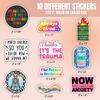 10pcs Mental Health Sticker Sheet, Vinyl Decals Positive Affirmations, Encouraging, Motivational Gifts, Waterproof, UV-Resistant, for Students, Therapists, for Laptop, Mirror, Water Bottle (Design 1) view 2
