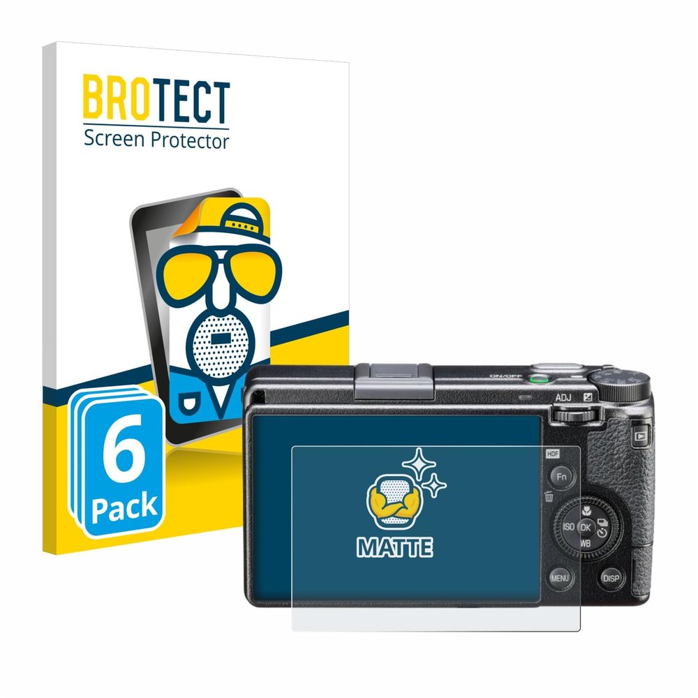 brotect 6-Pack Screen Protector Anti-Glare for Ricoh GR III HDF Screen Protector Matte, Anti-Fingerprint Protection Film