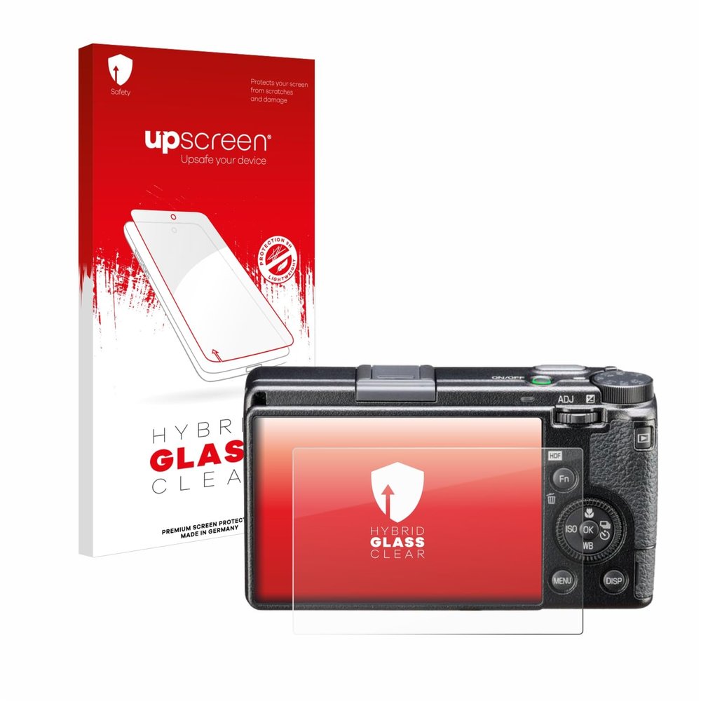 upscreen Screen Protector Film Compatible with Ricoh GR III HDF - 9H Glass Protection, Extreme Scratch Resistant