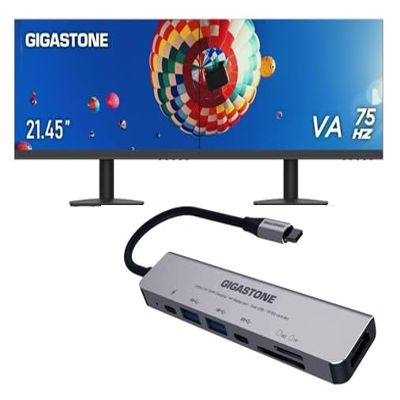 Gigastone [4K HDMI USB C Hub] 7-in-1 Multiport Adapter with PD 100W Thunderbolt Docking Station