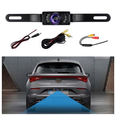 Back Up Camera for Cars with 8 Light,SD Night Vision License Plate Backup Camera with 170 Wide Angle,Universal Rear View Camera for Cars Includes Mounting Accessories