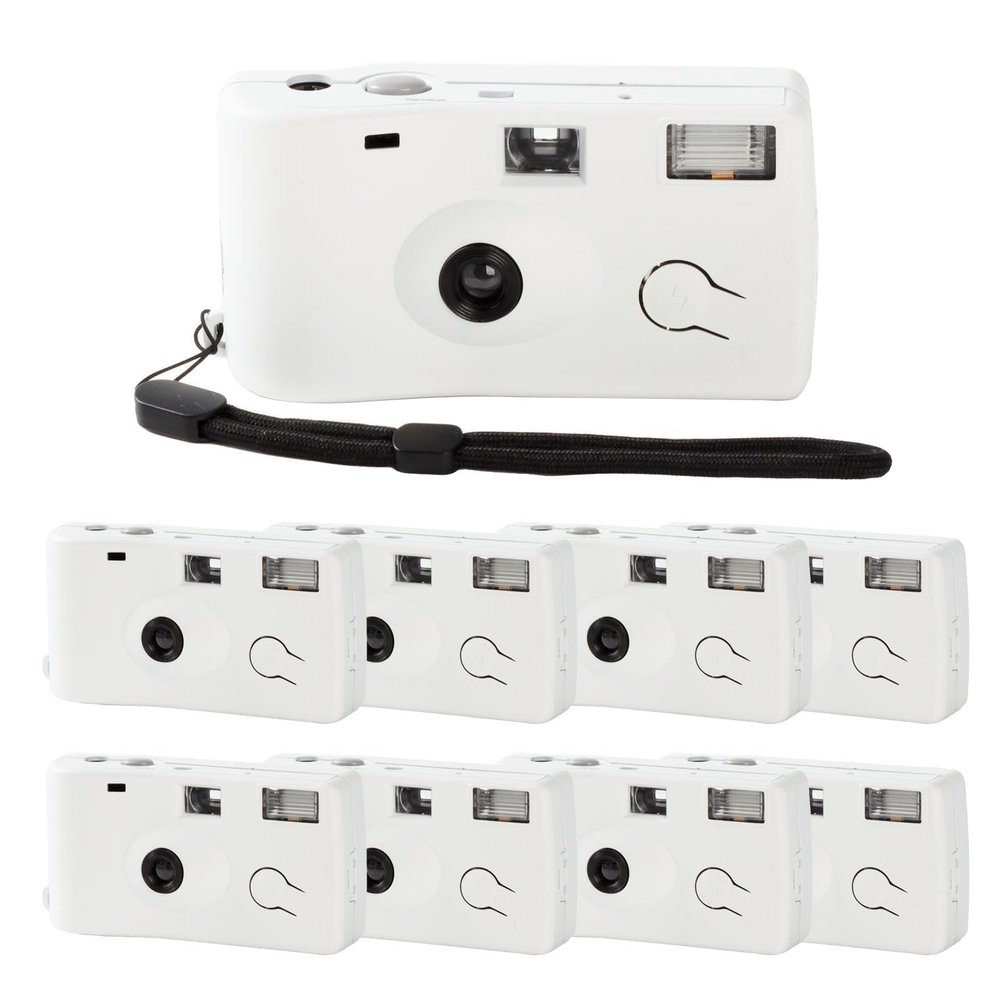 PJPSAA 8 Pack of Disposable Cameras for Wedding Bulk Single Use Flash 35mm 17 Film 200 ISO Film Camera for Birthday Concert Travel Anniversary Party Supplies