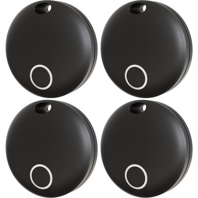 Key Finder, Bluetooth Tracker Working with Apple Find My (iOS Only) | IP67 Waterproof Tracker for Outdoor, Luggage Tracker for Phone | Find My Keys Device, Battery Replaceable, 4 Pack