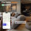 Key Finder, Bluetooth Tracker Working with Apple Find My (iOS Only) | IP67 Waterproof Tracker for Outdoor, Luggage Tracker for Phone | Find My Keys Device, Battery Replaceable, 4 Pack view 2