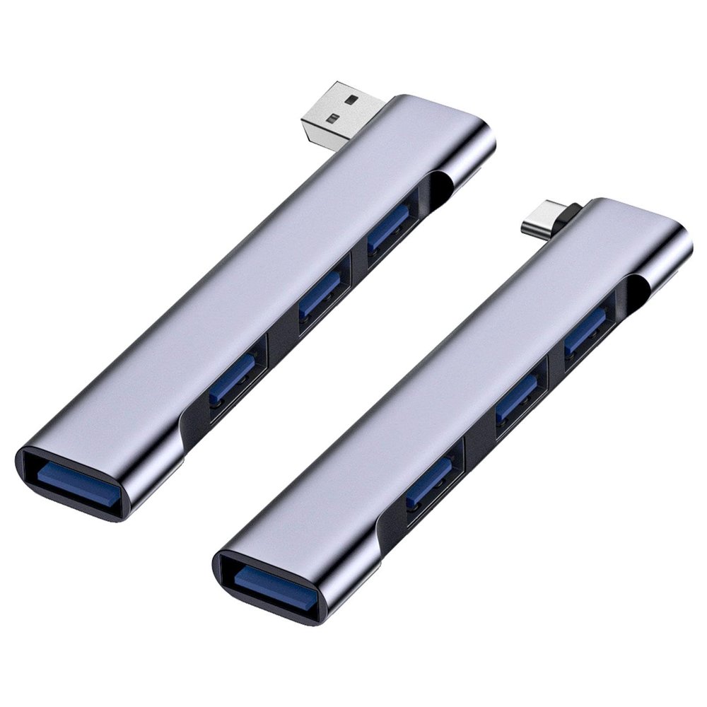 1/2 USB 3.0 Hub - 4 in 1 Portable USB Splitter, Rapid Data Transfer USB Charging Hub | Ultra-Slim Data USB Hub, Multipurpose USB Splitter Expander for Computers Laptops and Other Devices