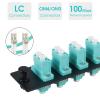 Duogalia 6 Duplex LC/OM3 Fiber Patch Panel with Duplex Multimode Aqua Blue LC Adapters, 12 Fiber Ports (4-Pack) view 2