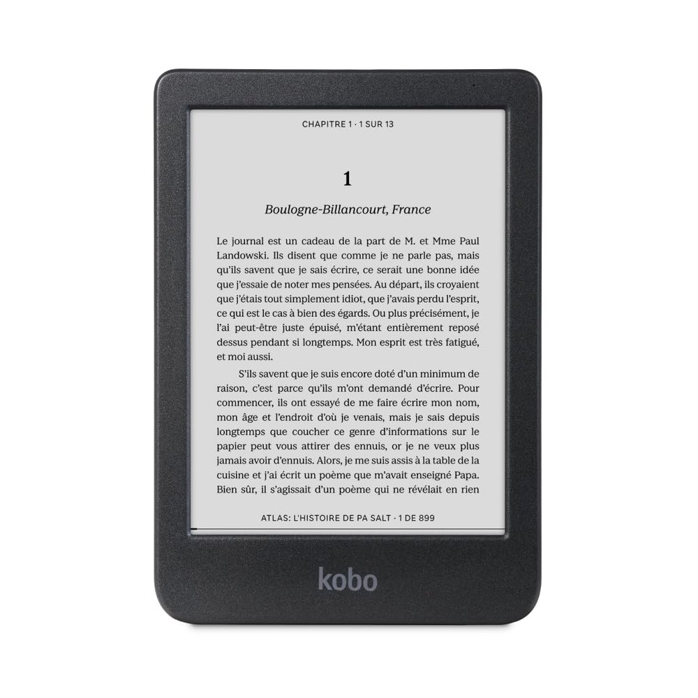 Kobo Clara BW | eReader | 6 Glare-Free Touchscreen with ComfortLight PRO | Dark Mode Option | Audiobooks | Waterproof | 16GB of Storage | Black