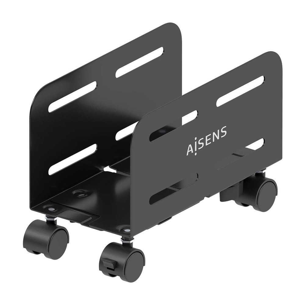 AISENS Adjustable Metal CPU Floor Stand - Black