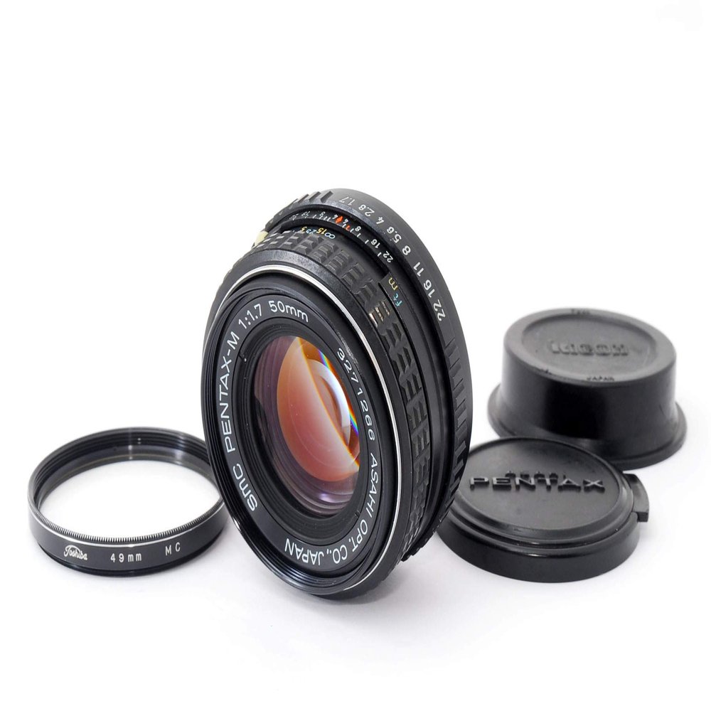 Pentax SMC 50mm F1.7 Manual Focus MF Lens for Pentax K Mount SLR DSLR Cameras (Renewed)