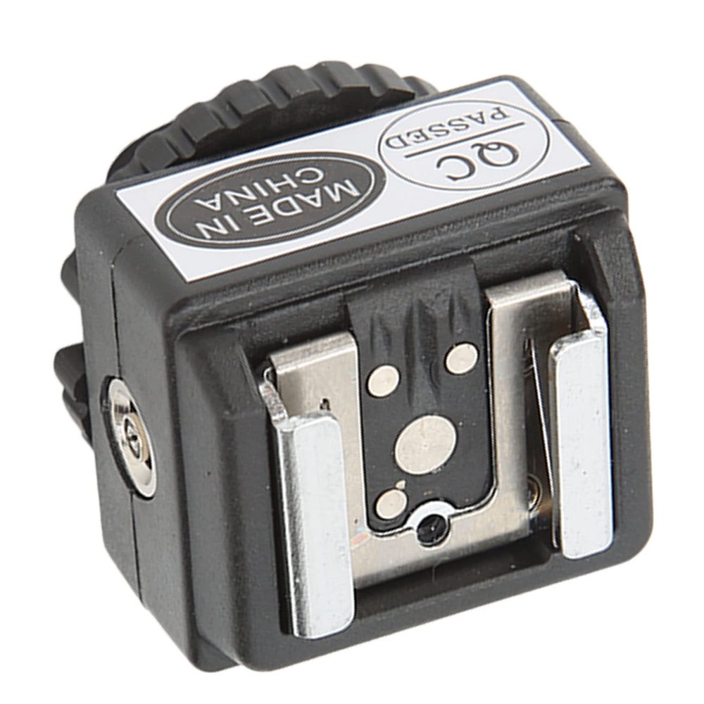 Flash Hot Shoe Adapter forDSLR C N2 Flash to Camera with PC Sync Port, Small Size and Easy to Install