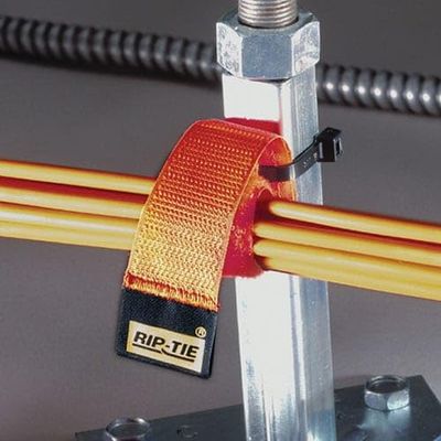 RIP-TIE 1" x 9" CableHanger, Perfect for Organizing Cable Runs 10 Pack Orange