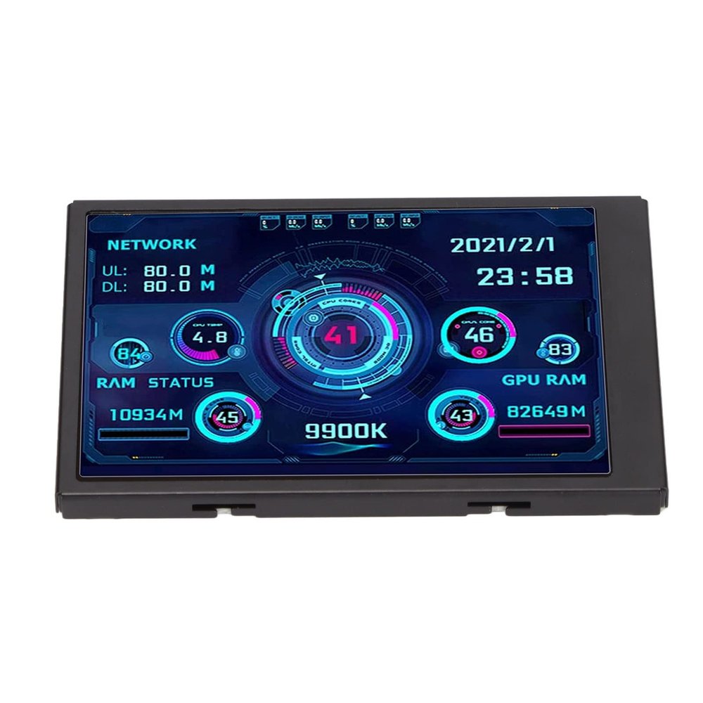 gernie IPS USB Mini Screen Display Temperature Pc Sensor Panel IPS Full Viewing Angle Monitor for Aida64 Miniature, Pc Temp Monitor, gernieki2td051ua